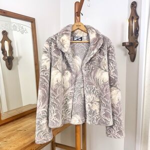 Floral Faux Fur Jacket